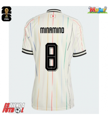 Japón Takumi Minamino #8 Segunda Equipación Mujer Mundial 2026 Manga Corta